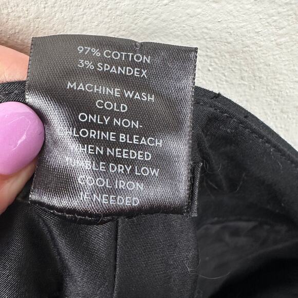 Ann Taylor Shorts Curvy Fit Bermuda Flat Front Stretch Black Sz 8 Classic Preppy - Picture 7 of 8